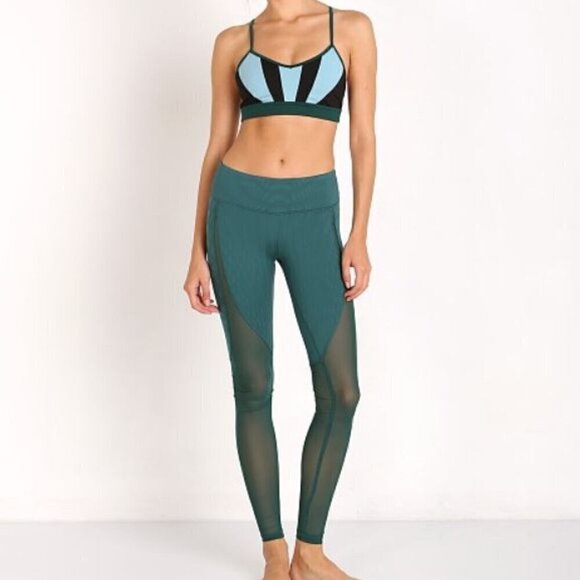 ALO (Medium) Green Mesh Motion Leggings - Picture 1 of 10